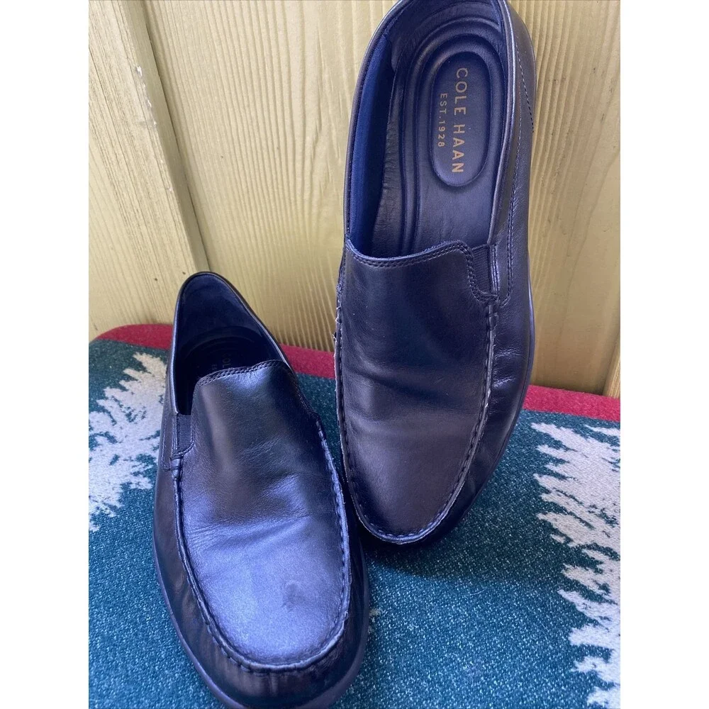 11 M Mocassin Cole Haan Black Leather Loafers Men’s Comfort Loafers